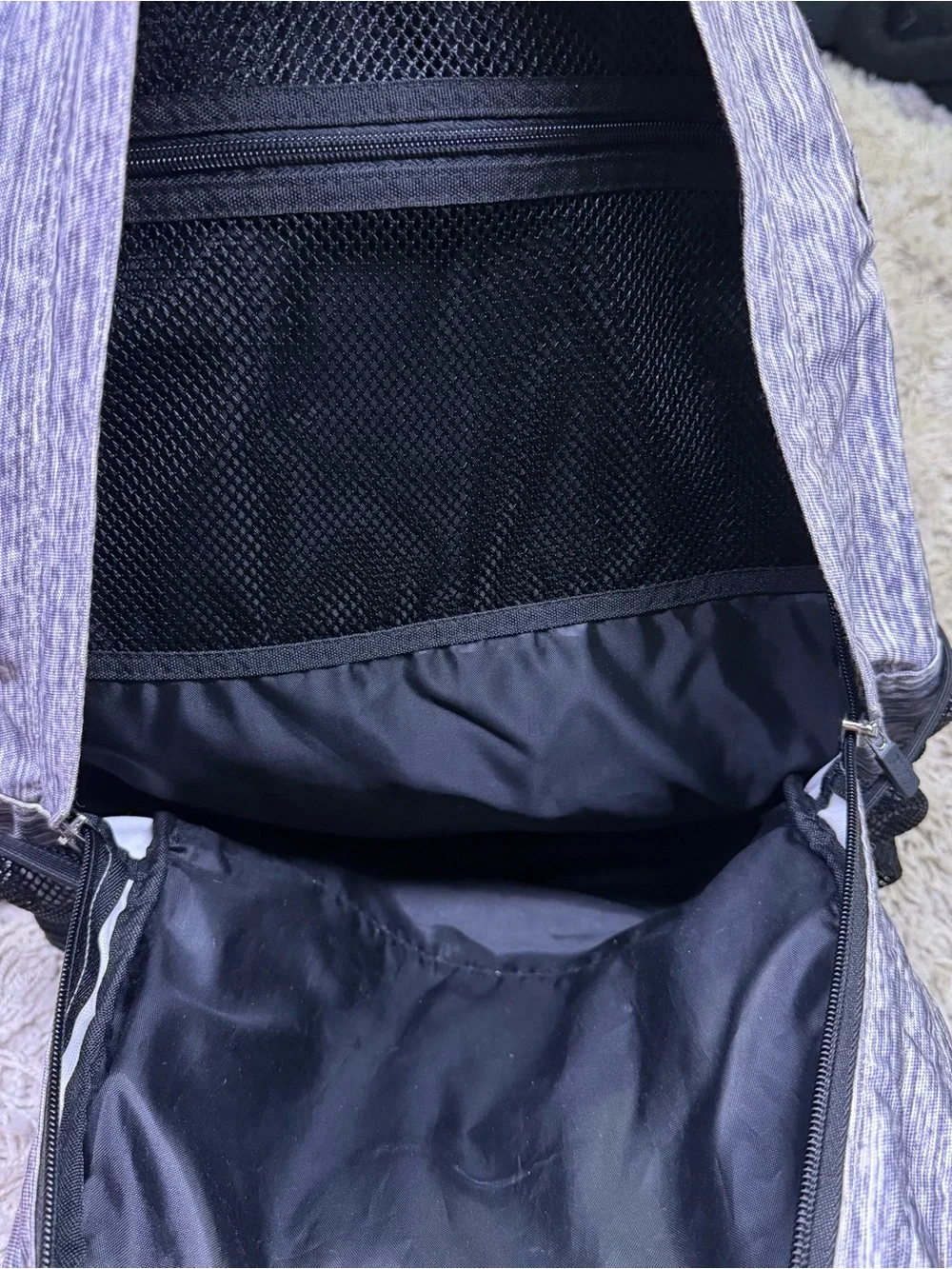 Victoria’s Secret PINK Campus Backpack Gray Black Logo School Travel Bag